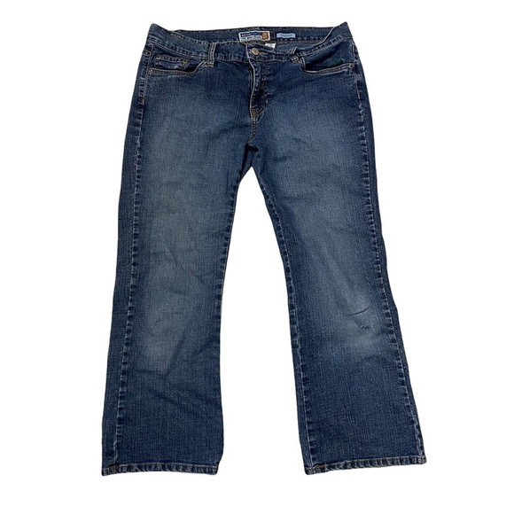 Old Navy Just Below Waist Stretch Blue Jeans Crop Sz 8 - Picture 1 of 8